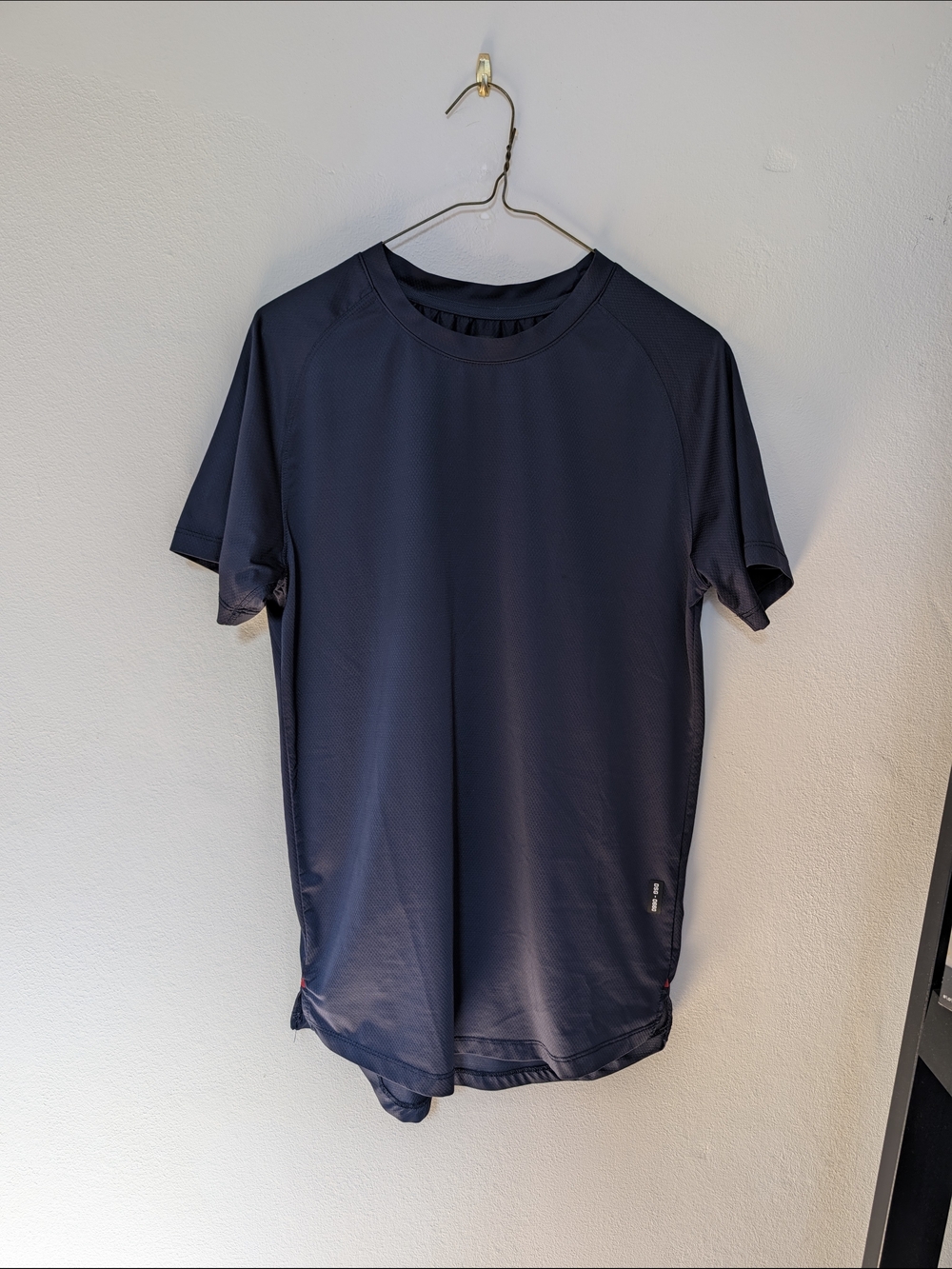 ASRV Navy Short-Sleeve Performance Tee Silver-Lite